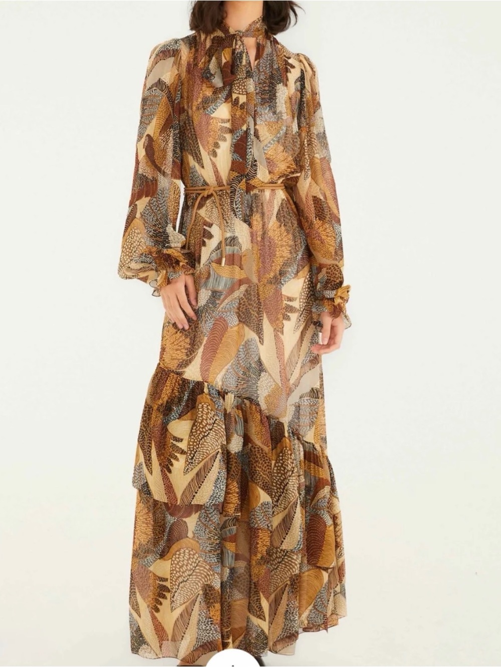Farm Rio Dotted Macaws Maxi Dress size small